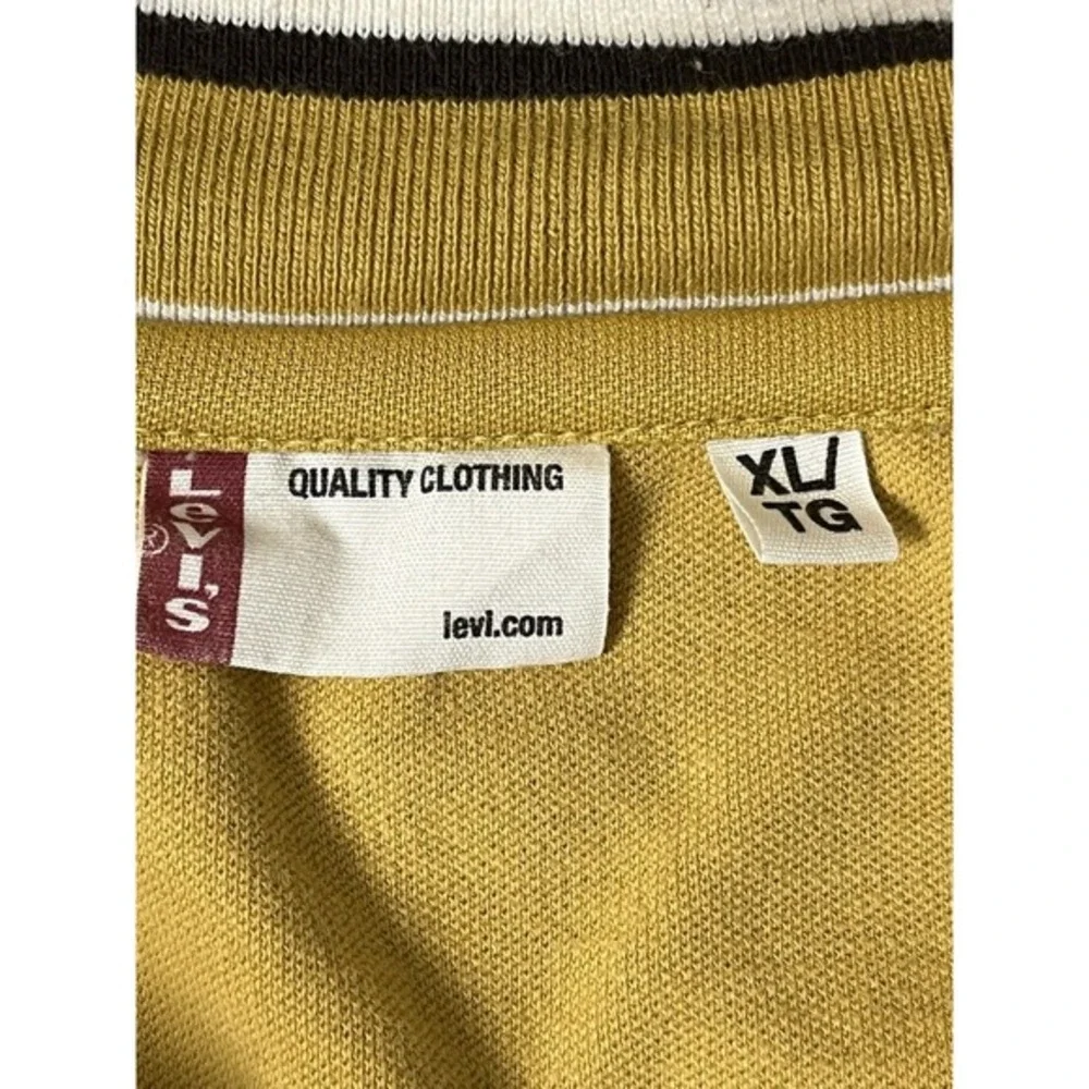 Y2K Levi's Track Jacket XL Yellow Black Full Zip‎ 2005 Streetwear Moto Style